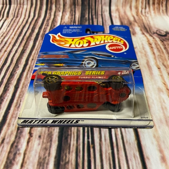 Hot Wheels 1998 Mega Graphics Series #3 of 4 Cars. Turbo Flame. - Picture 3 of 13